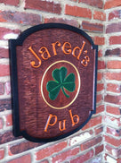 Personalized Pub Sign - Custom Carved Solid Cedar - (BP13) - The Carving Company