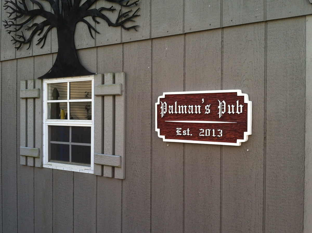 Custom Carved Wood Old English Pub Sign  (BP18) - The Carving Company