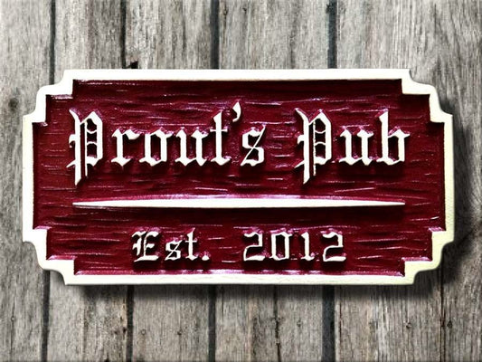 Old English Personalized Bar / Pub Sign  (BP10) - The Carving Company
