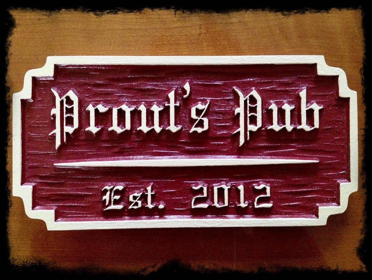 Old English Personalized Bar / Pub Sign  (BP10) - The Carving Company