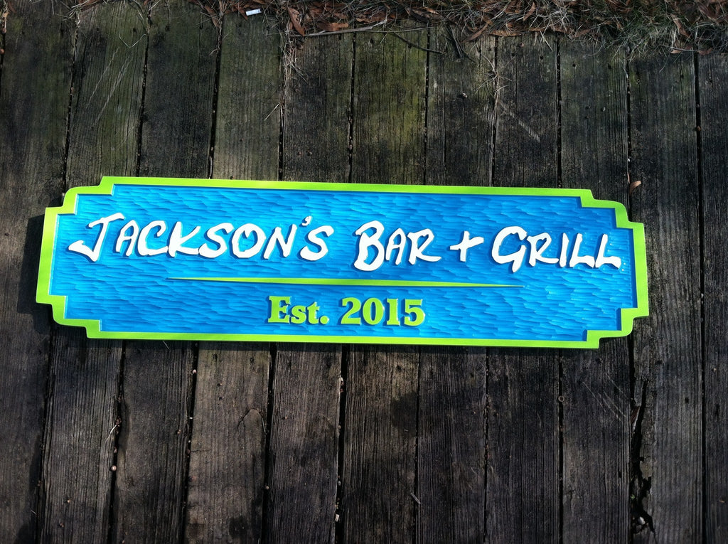 Custom Bar and Grill Sign - Made to Order  (BP45) - The Carving Company