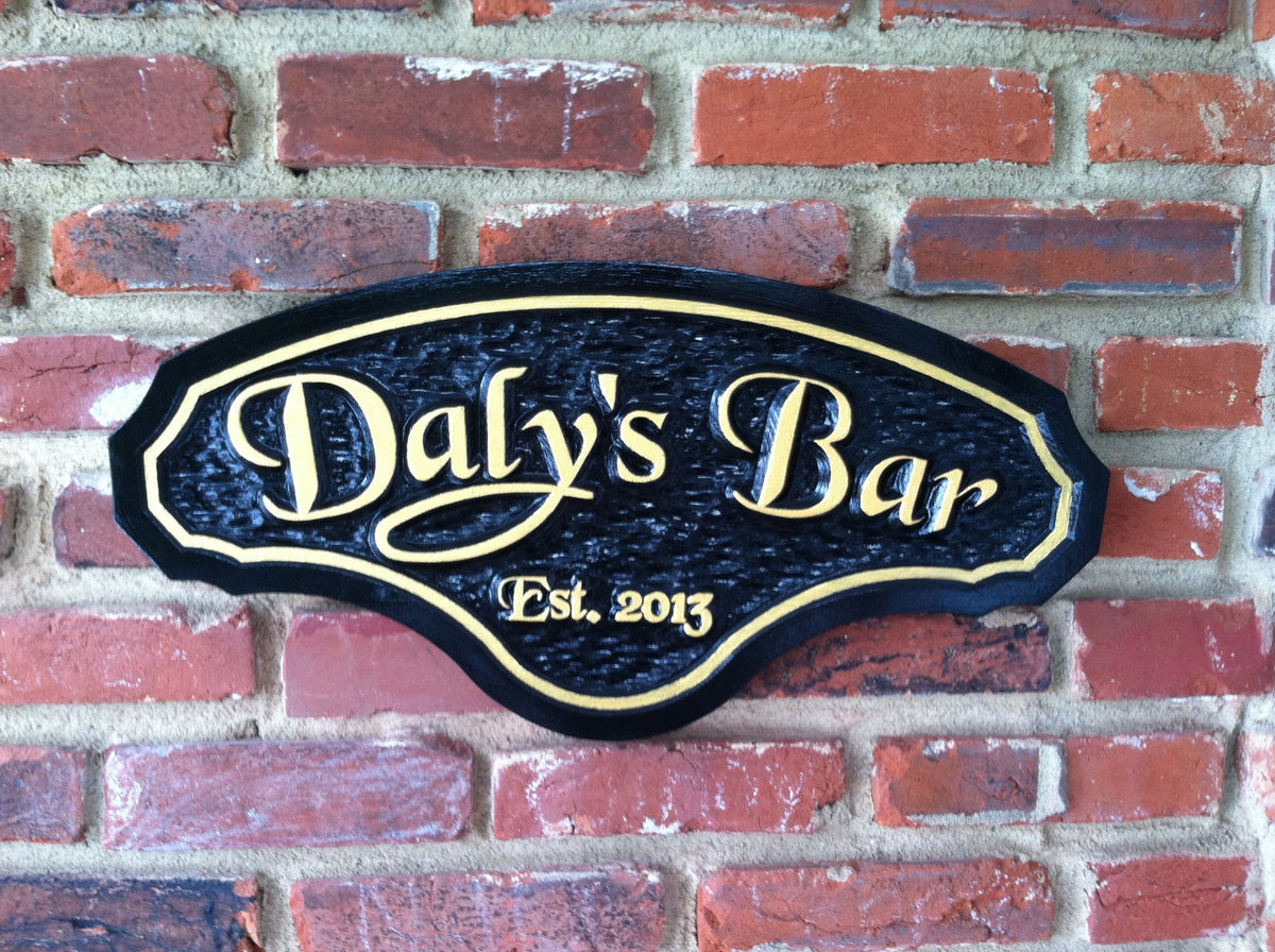 Classy Personalized Bar Sign with Established year  (BP9) - The Carving Company