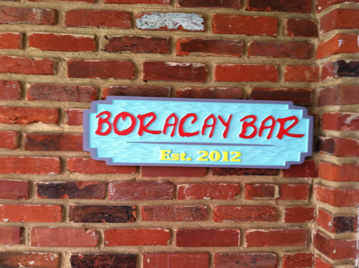Island Themed Custom Tiki Bar Sign (BP34) - The Carving Company