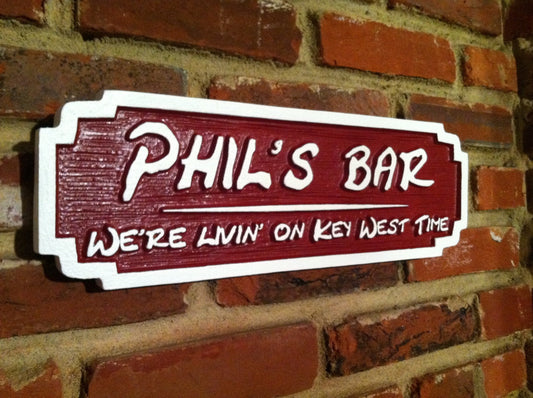 Custom Carved Pub Sign with Your Name and Shamrock(BP32) - The Carving Company