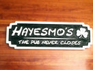 Custom Carved Pub Sign with Your Name and Shamrock(BP32) - The Carving Company