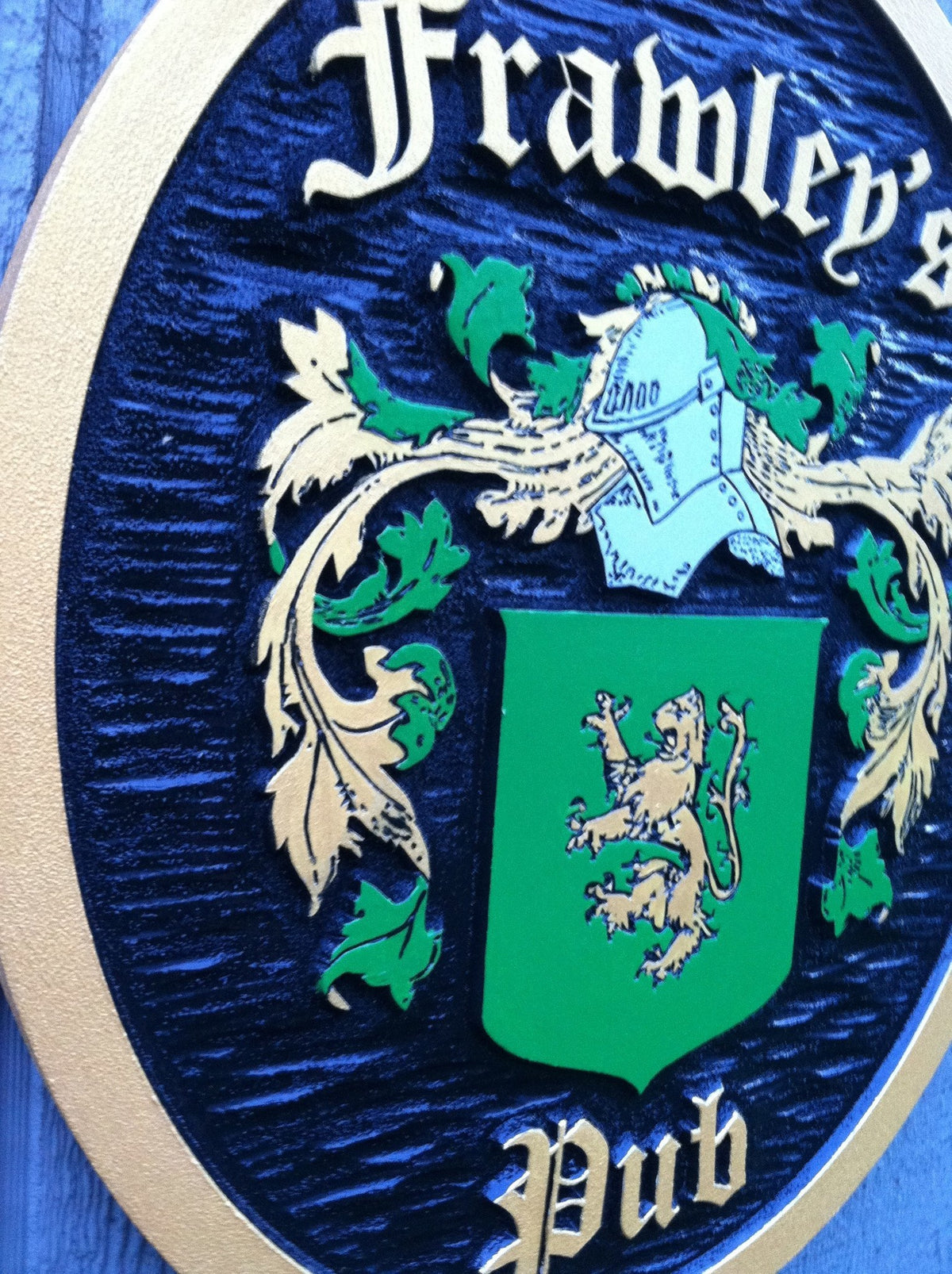 Family Crest / Coat of Arms - Carved and made to order (FC7) - The Carving Company