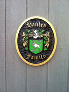 Family Crest / Coat of Arms - Carved and made to order (FC7) - The Carving Company