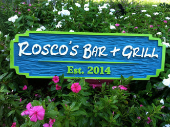 Island Theme Custom Bar and Grill Sign  (BP24) - The Carving Company
