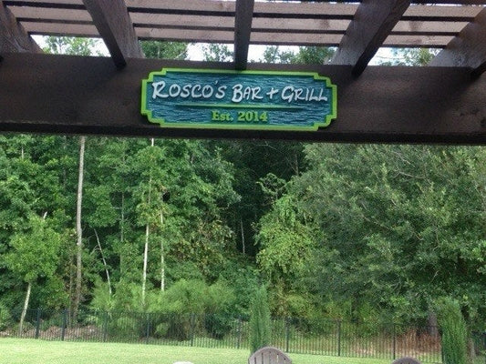Island Theme Custom Bar and Grill Sign  (BP24) - The Carving Company