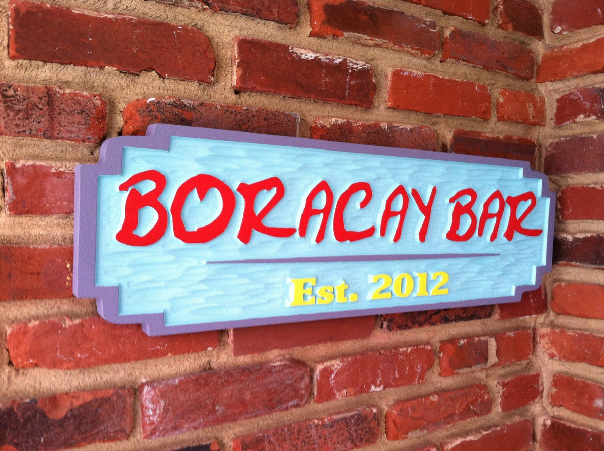 Island Theme Custom Bar and Grill Sign  (BP24) - The Carving Company