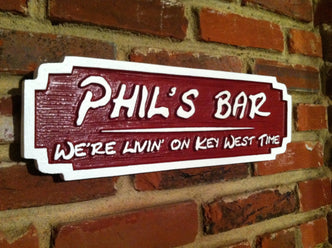 Personalized Bar Sign with Tag Line (BP33) - The Carving Company