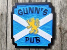 Personalize your Scottish Bar or Pub Sign - Custom Scottish flag sign - Custom Carved Signs (BP17) - The Carving Company