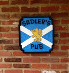Personalize your Scottish Bar or Pub Sign - Custom Scottish flag sign - Custom Carved Signs (BP17) - The Carving Company