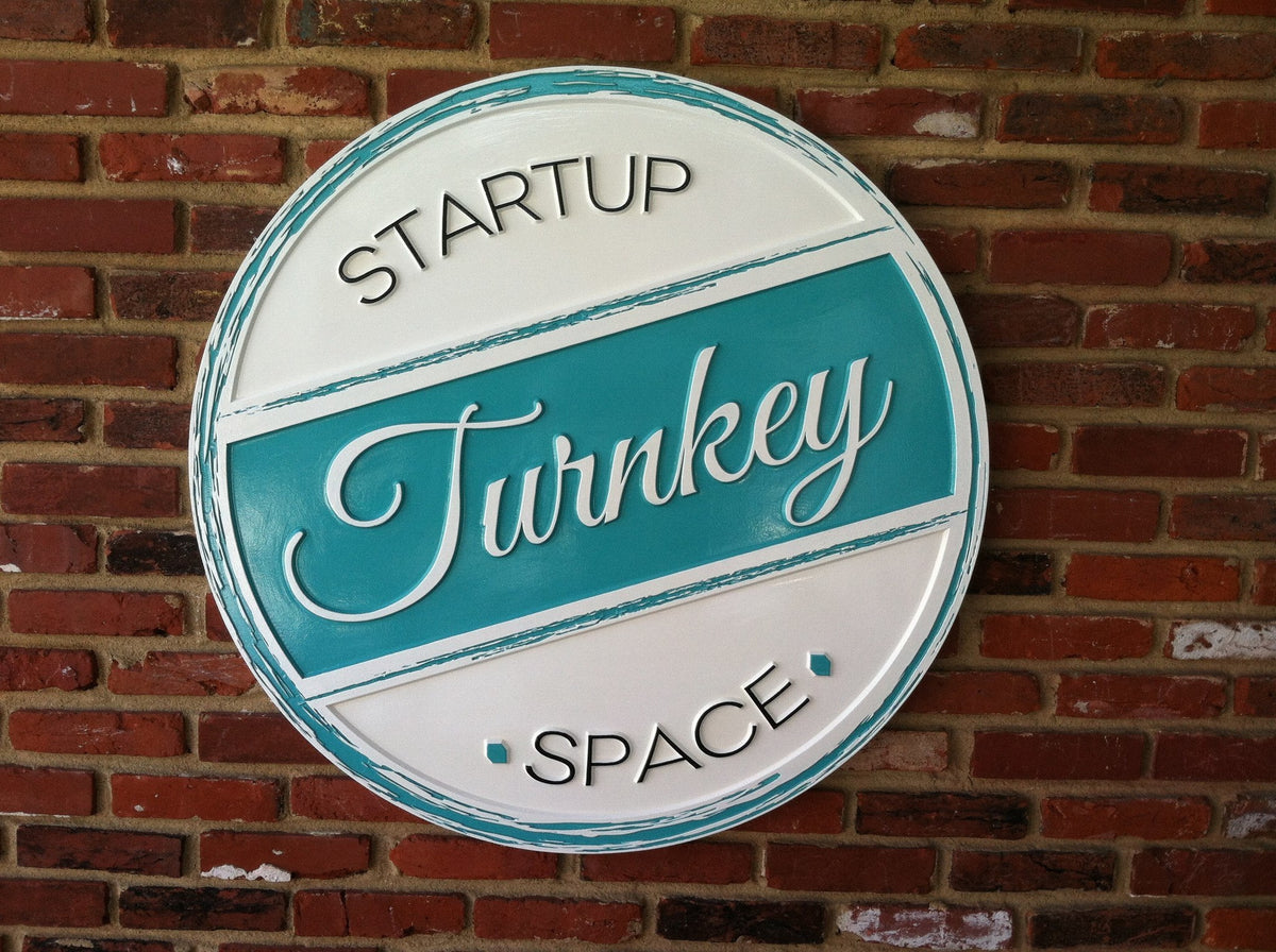 Carved Business Display - Custom Signs for Office (B50) - The Carving Company