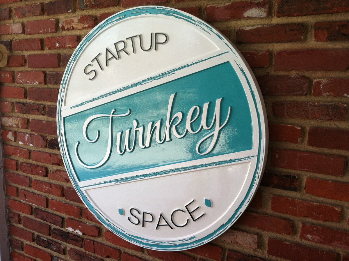 Carved Business Display - Custom Signs for Office (B50) - The Carving Company