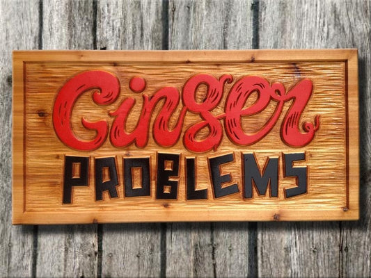 Custom Carved Cedar Business Sign (B30) - The Carving Company