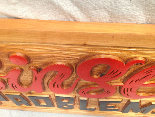 Custom Carved Cedar Business Sign (B30) - The Carving Company
