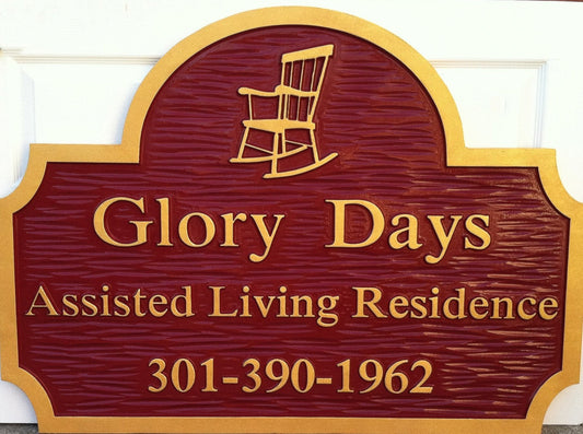 Custom Business Sign with Arched Top and Scalloped Corners (B6) - The Carving Company