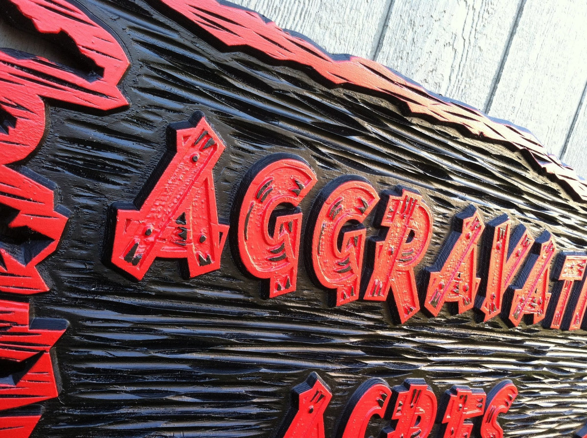 Custom Carved Business Sign - For Farm - Rustic Look - Estates(B26) - The Carving Company