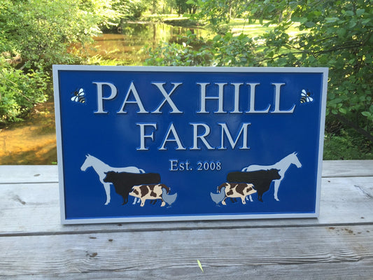 Custom Carved Business Sign - For Farm - Estate Sign (B54) - The Carving Company
