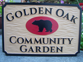 Community Garden Sign (B25) - The Carving Company