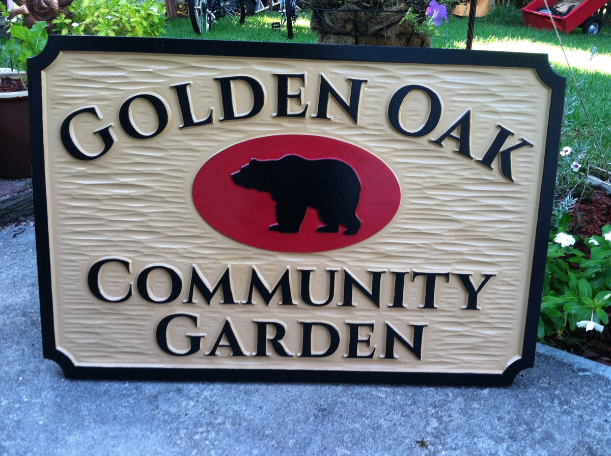 Community Garden Sign (B25) - The Carving Company