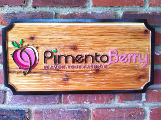 Professional Carved Business Signs - Custom Made Retail Displays (B12) - The Carving Company