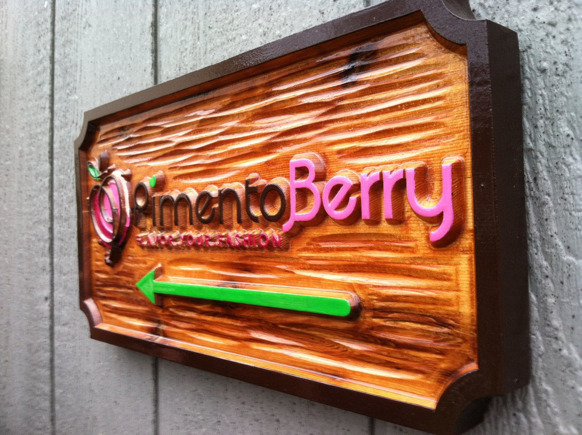 Professional Carved Business Signs - Custom Made Retail Displays (B12) - The Carving Company
