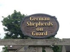 Carved Cedar Beware of Guard Dog Warning Sign  (P12) - The Carving Company