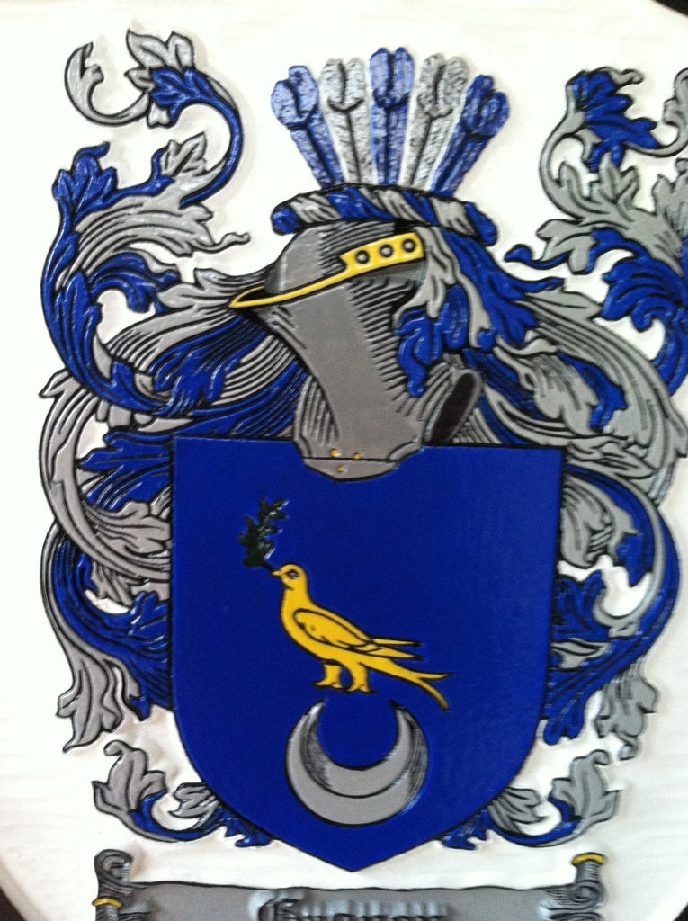 Custom Family Crest Sign - Coat of arms – The Carving Company
