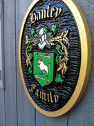 Family Crest / Coat of Arms - Carved and made to order (FC8) - The Carving Company