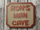Man Cave Sign - Carved Personalized Plaque - Custom Carved Signs (MC2) - The Carving Company