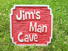 Man Cave Sign - Carved Personalized Plaque (MC1) - The Carving Company