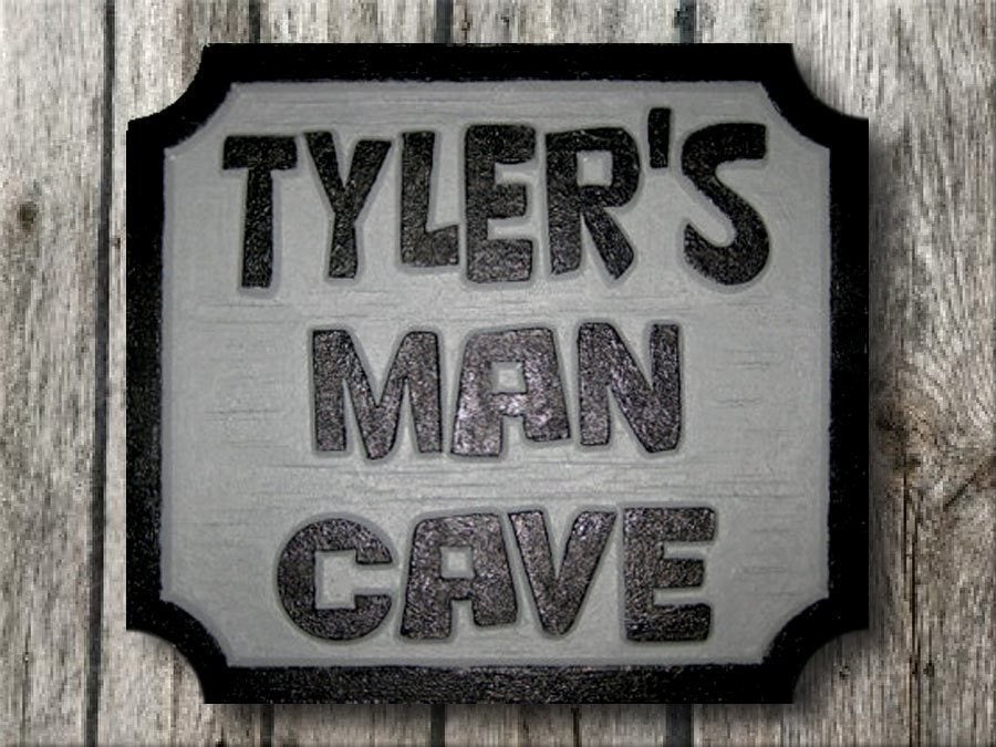 Man Cave Sign - Carved Personalized Plaque (MC1) - The Carving Company
