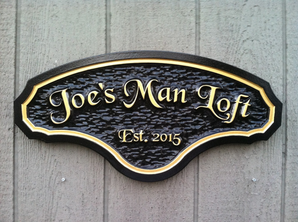 Custom Carved Man Cave Sign (MC8) - The Carving Company