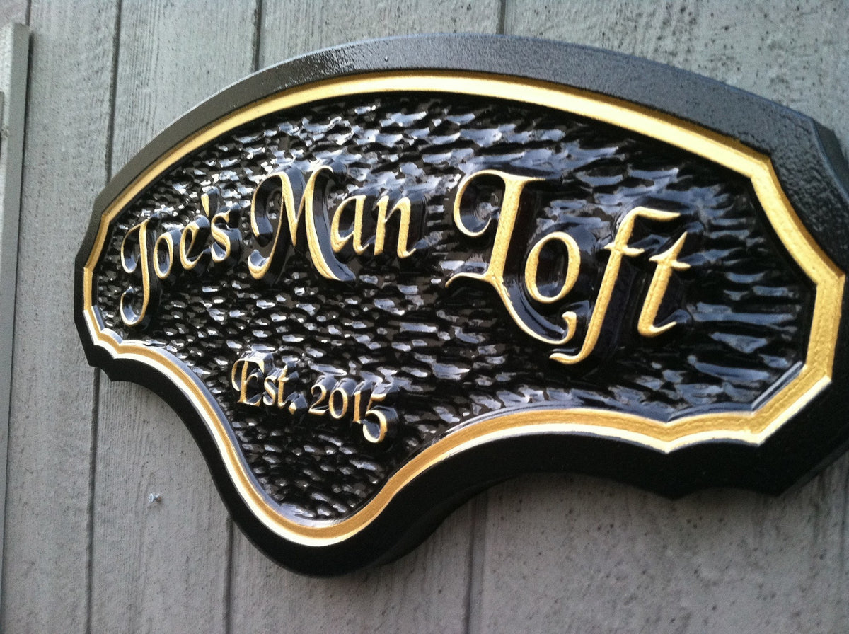 Custom Carved Man Cave Sign (MC8) - The Carving Company