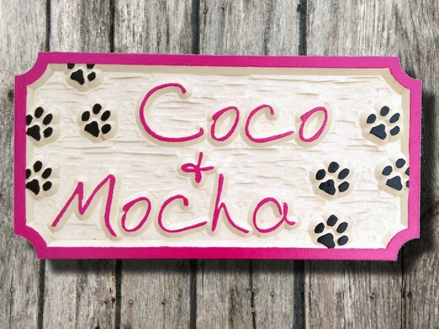 Personalized Pet sign - 2 names (P1) - The Carving Company