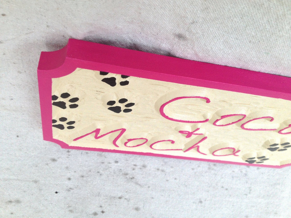 Personalized Pet sign - 2 names (P1) - The Carving Company