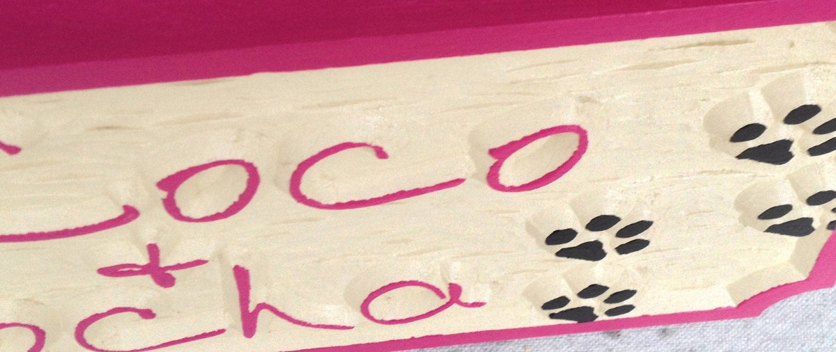 Personalized Pet sign - 2 names (P1) - The Carving Company