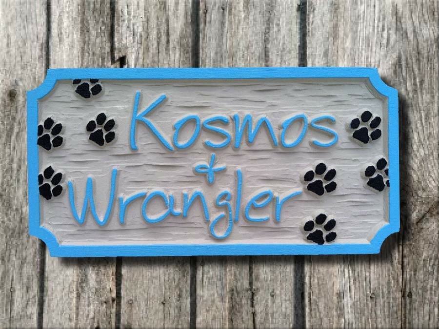 Personalized Pet Name sign - 2 names (P2) - The Carving Company