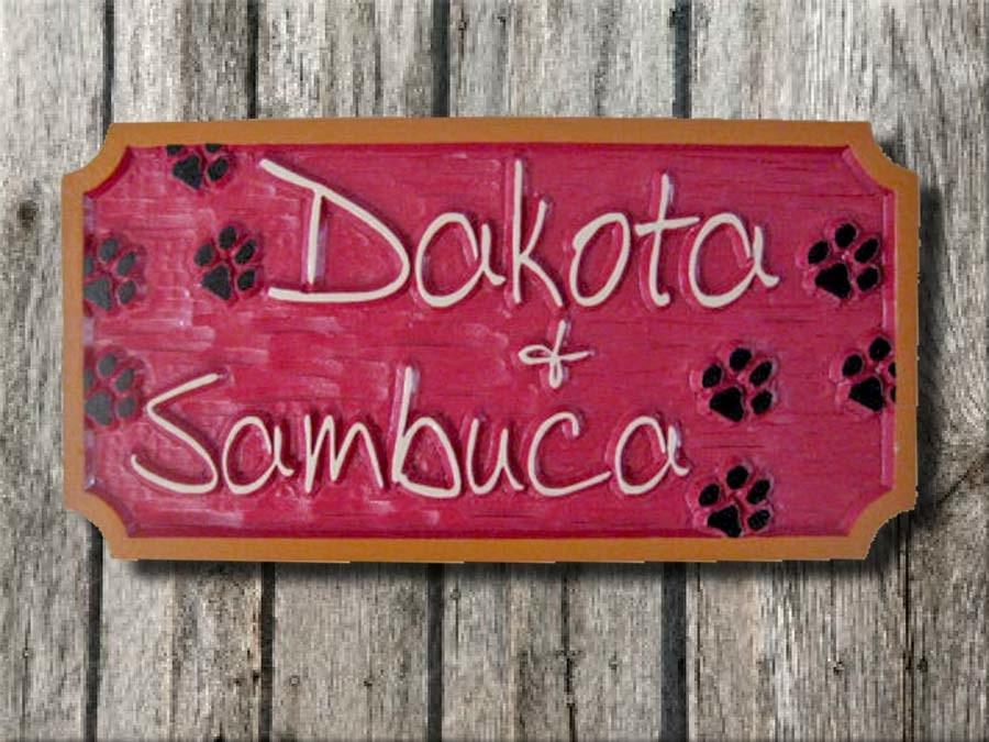 Personalized Pet Name sign - 2 names (P2) - The Carving Company