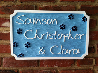 Personalized Pet Name sign - 3 names (P5) - The Carving Company
