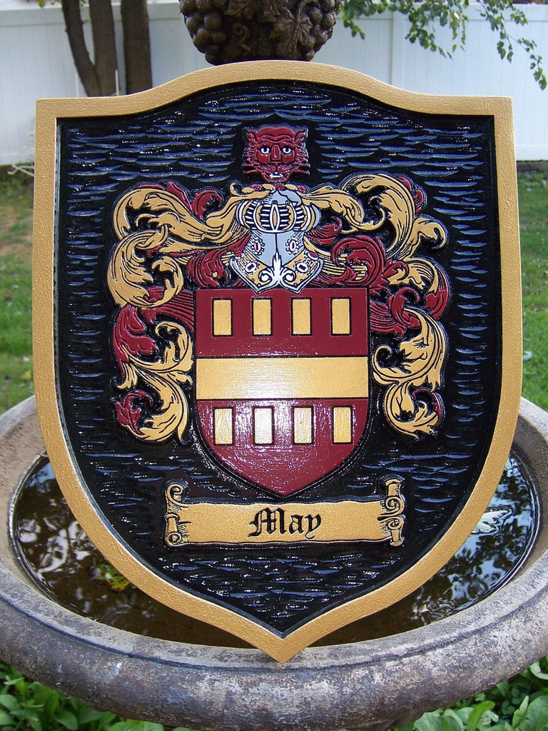 Historic Family Crest - Coat of Arms - Family Shield  (FC5) - The Carving Company