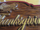 Happy Thanksgving Centerpiece - Carved Wood Sign (H4) - The Carving Company