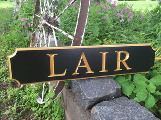 Custom Carved Quarterboard sign - Add your name, color  (Q14) - The Carving Company