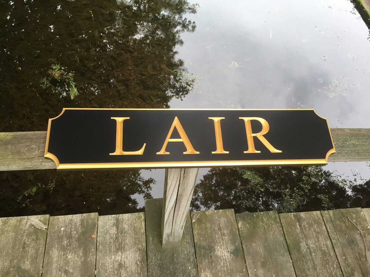 Custom Carved Quarterboard sign - Add your name, color  (Q14) - The Carving Company
