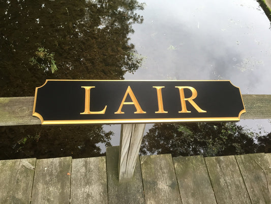 Custom Carved Quarterboard sign - Add your name, color  (Q14) - The Carving Company
