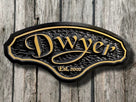 Custom Carved Last Name Sign with Established year - Classy (LN4) - The Carving Company