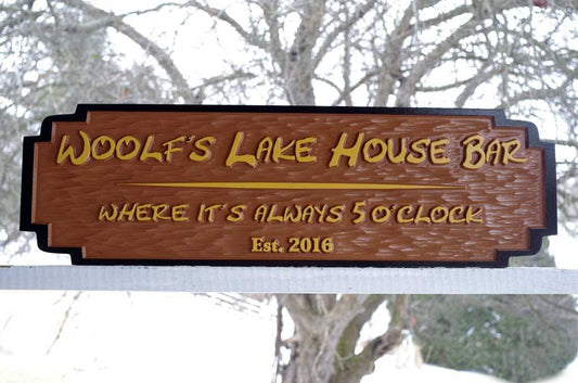 Custom Bar and Grill Sign - Made to Order  (C8) - The Carving Company