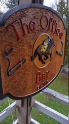 Custom Carved Bar Sign for Home or Office (BP54) - The Carving Company